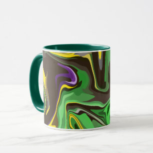 Lebendiges abstraktes Wirbeldesign Tasse