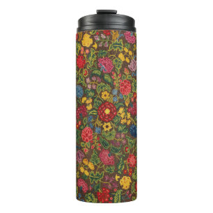 Lebendiges Antikes Botanischer-Garten-Muster Thermosbecher