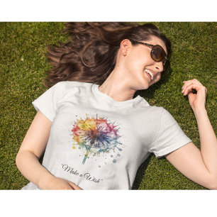 Lebendiges Aquarell-Löwenzahn, individuell T-Shirt
