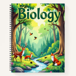 Lebendiges Biologie-Waldtiere-Notizbuch - Persönli Notizbuch