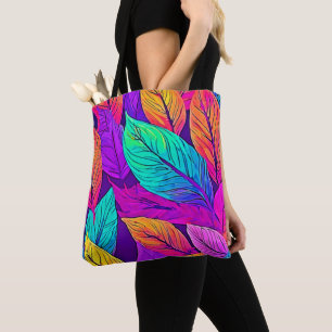 Lebendiges Blattmuster Tasche