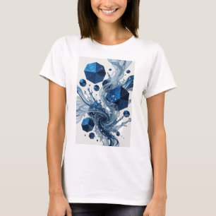 Lebendiges Blau ABSTRACT ART Grafik-T-Shirt T-Shirt