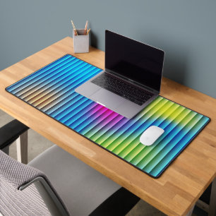 Lebendiges Blau & Rosa moderne geometrische Gaming Schreibtischunterlage