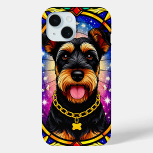 Lebendiges Bleiglasporträt eines Hundes Case-Mate iPhone Hülle