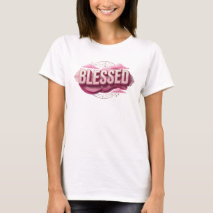 Lebendiges BLESSED künstlerisches Motiv T-Shirt