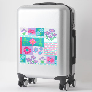 Lebendiges blühendes Blumen-Design Aufkleber