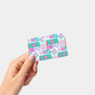 Lebendiges blühendes Blumen-Design Ausweis