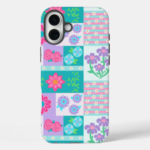 Lebendiges blühendes Blumen-Design iPhone 16 Plus Hülle