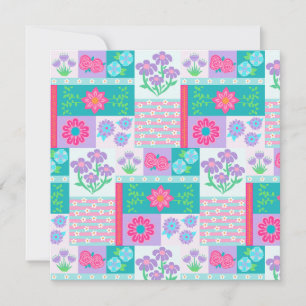Lebendiges blühendes Blumen-Design Save The Date