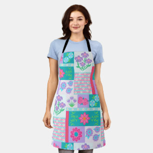 Lebendiges blühendes Blumen-Design Schürze