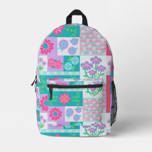 Lebendiges blühendes Blumendesign Bedruckter Rucksack
