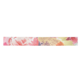 Lebendiges Blumenbouquet Satinband