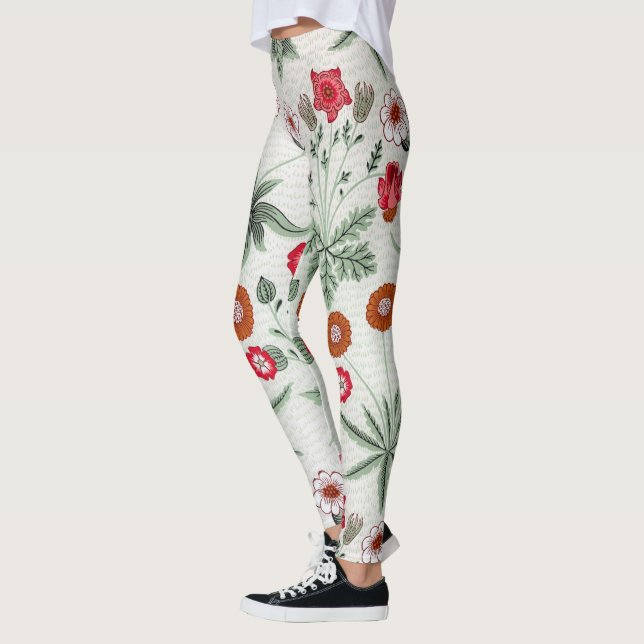 Lebendiges Blumenmuster bunte Blumen Leggings (Links)