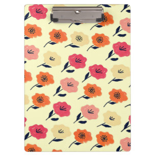 Lebendiges Blumenmuster Klemmbrett