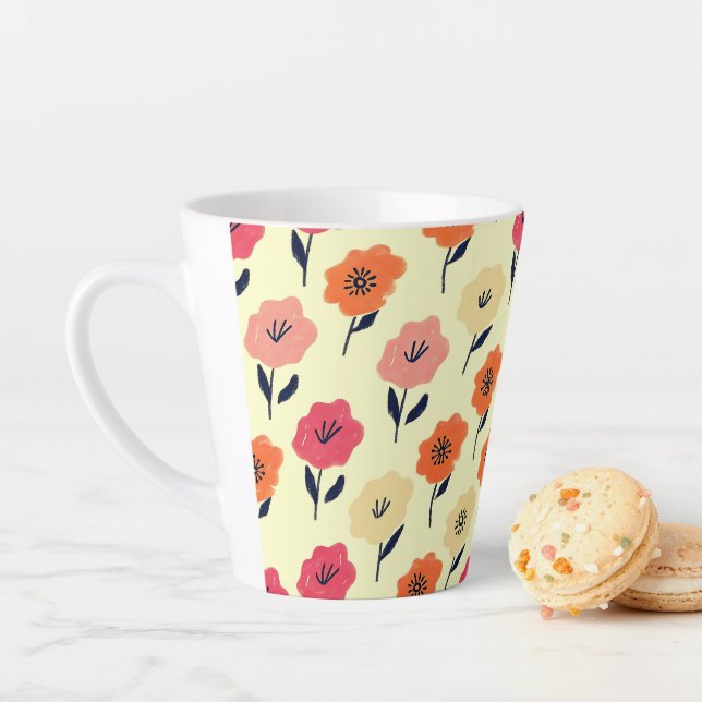 Lebendiges Blumenmuster Milchtasse (Beispiel)
