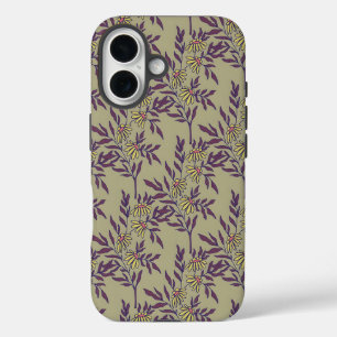 Lebendiges Blumenmuster mit gelben Gänseblümchen iPhone 16 Hülle