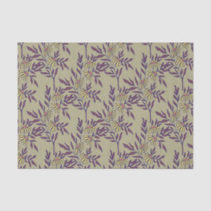 Lebendiges Blumenmuster mit gelben Gänseblümchen Seidenpapier