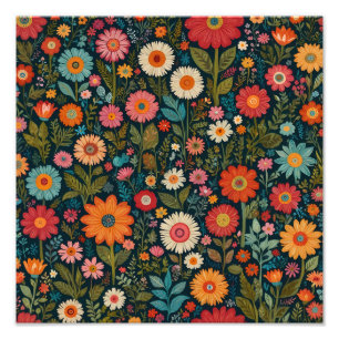Lebendiges Blumenparadies Fotodruck