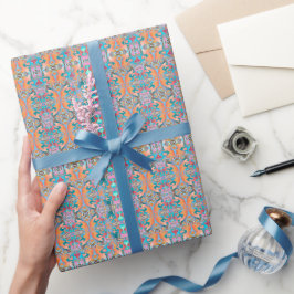 Lebendiges Boho-Abstraktes Schmetterlingseffekt-Mu Geschenkpapier