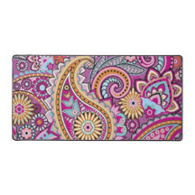 Lebendiges Boho-Paisley-Blumenmuster | Farbige Kun