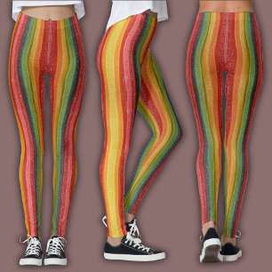 Lebendiges Bonbon-Muster Lebendiger Regenbogen-J Leggings