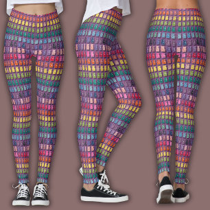 Lebendiges Bonbon-Muster   Regenbogen-Gummibär Leggings
