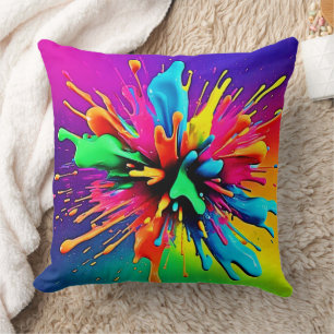 Lebendiges Farbexplosions-Design Kissen