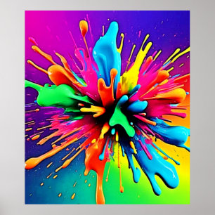 Lebendiges Farbexplosions-Design Poster