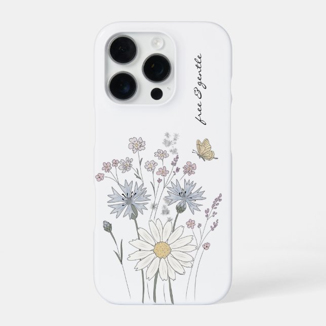 Lebendiges Feld aus Wildblumen  iPhone 16 Pro Hülle (Rückseite)