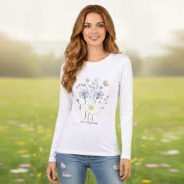 Lebendiges Feld mit Wildblumen Tri-Blend Shirt