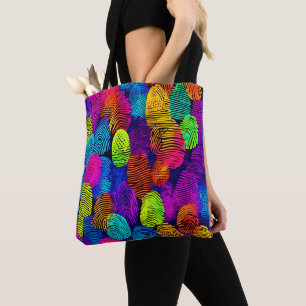 Lebendiges Fingerabdruck-Design Tasche