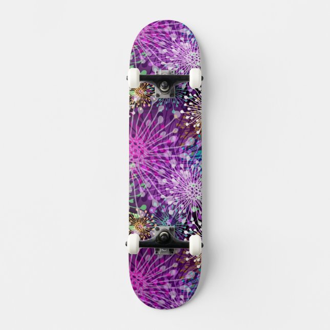 Lebendiges Fleckenmuster Skateboard (Vorderseite)
