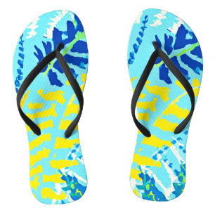 Lebendiges florales Design Flip Flops