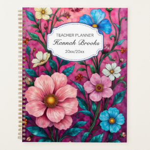Lebendiges Florales Lehrer-Jahres- Planer