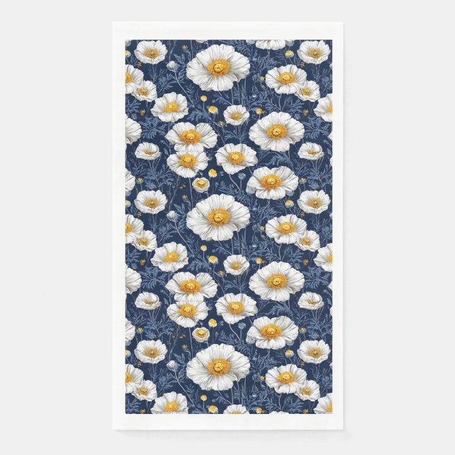 Lebendiges florales Muster Serviette (Vorderseite)