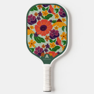 Lebendiges Garten-Blumenmuster-Pickleball-Paddle Pickleball Schläger