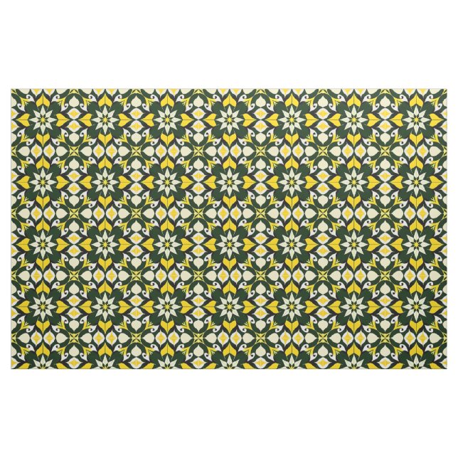 Lebendiges geometrisches Blumendesign Stoff (Fat Quarter (45,7 x 55,9 cm))