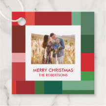 Lebendiges geometrisches Farbblock-Weihnachtsfoto