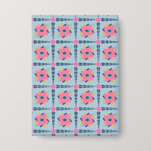 Lebendiges geometrisches Fliesendesign Button