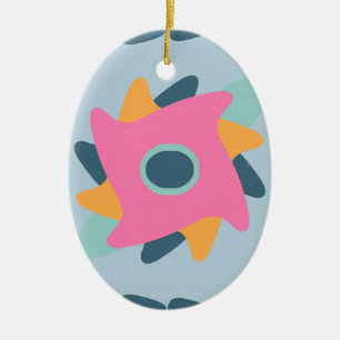 Lebendiges geometrisches Fliesendesign Keramik Ornament