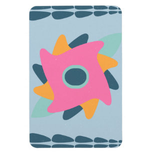 Lebendiges geometrisches Fliesendesign Magnet