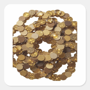 Lebendiges Gold GOLDENE MÜNZEN Craft Aufkleber