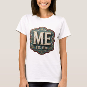 Lebendiges Gold ME EST 1980 3D-Textkunstwerk T-Shirt
