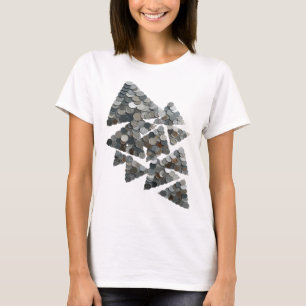 Lebendiges Grau-BAUM-Design nach Maß T-Shirt