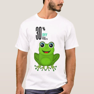 Lebendiges grünes Frosch-Cartoon-T-Shirt – Süße Na T-Shirt