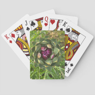 Lebendiges grünes und violettes tuskanisches Artis Spielkarten
