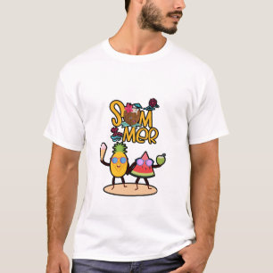 Lebendiges Hallo Sommer Farbige Ozean-Tiere T-Shirt