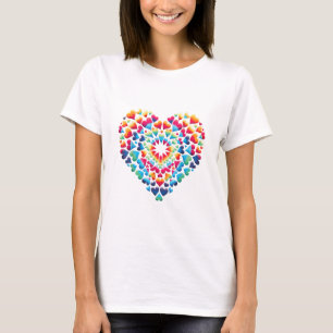 Lebendiges Herz-Tie-Dye T-Shirt