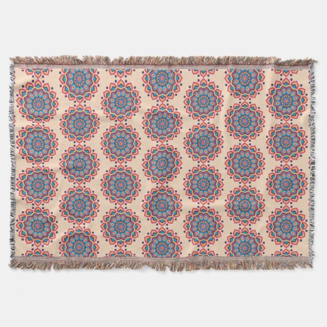 Lebendiges Hexcolor-Mandala Decke (Vorderseite)
