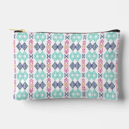 Lebendiges ikat-inspiriertes geometrisches vertika zubehörtasche